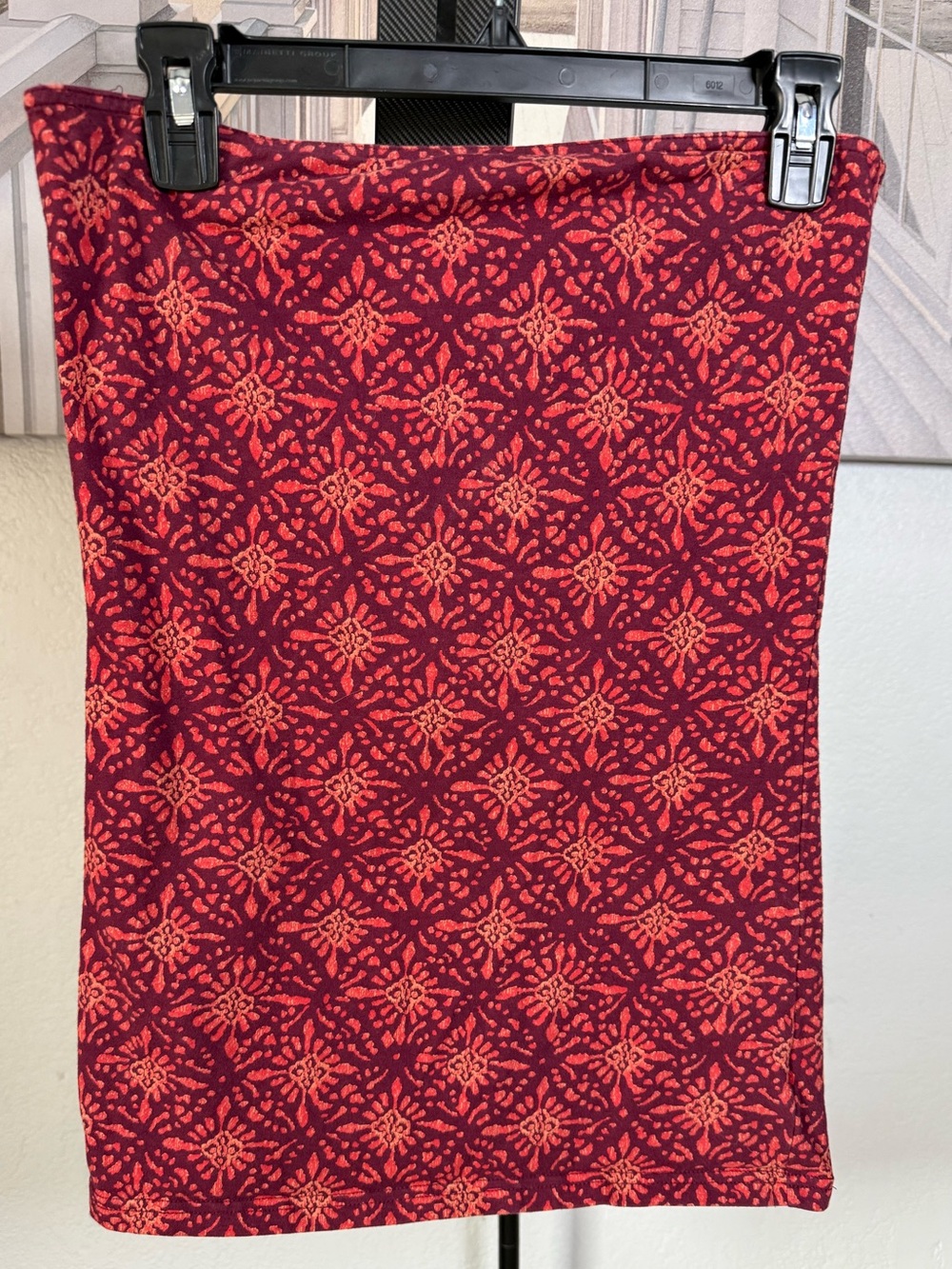 City Streets Red and Orange Printed Tube Top